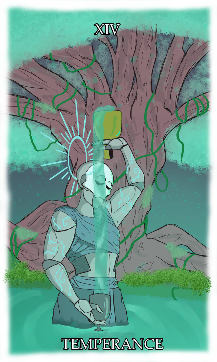 DnD Tarot Card Temperance (Character belongs to Venompeachy)