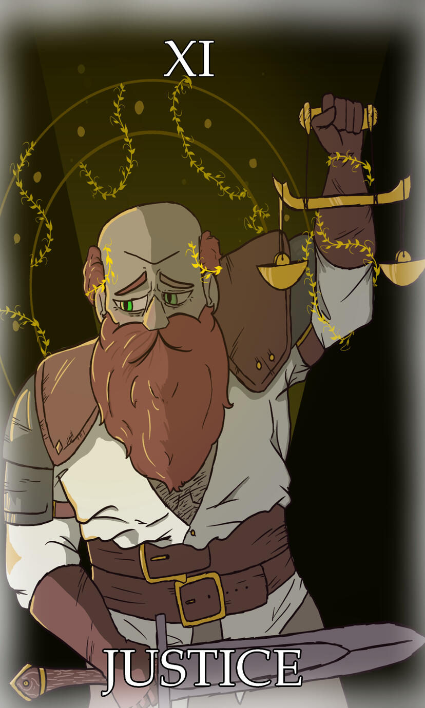 DnD Tarot Card Justice (Character belongs to Koicommander)